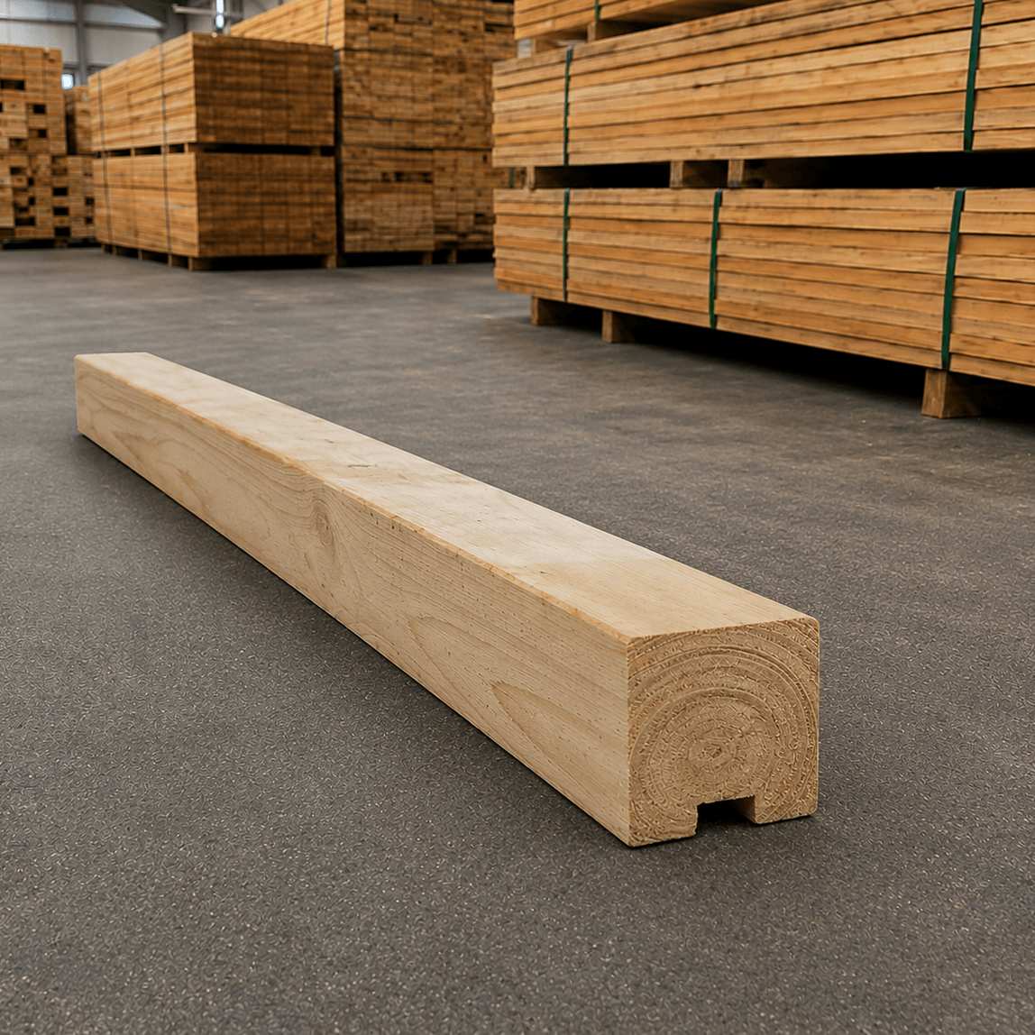 Timber Pine Bearer Grooved - 70 x 60 x 1190